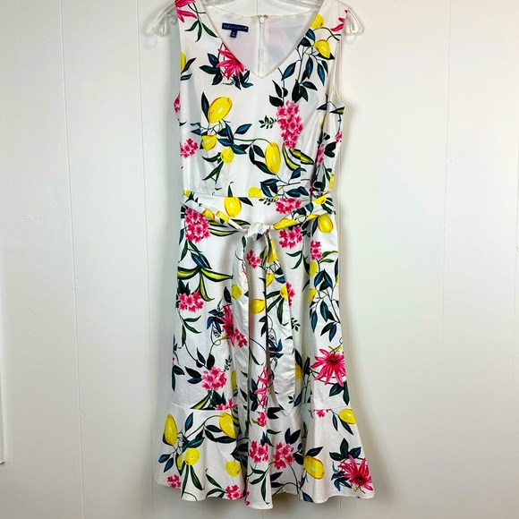 RSVP by Talbots Lively Lemon Fit and Flare Dress Women’s Size 8 - Picture 3 of 10